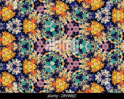 'A vibrant Abstract Kaleidoscope Art these art pieces capture striking and thought-provoking images that evoke emotions and stimulate the imagination' Stock Vector