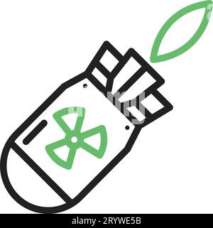 Atomic Bomb icon vector image. Stock Vector
