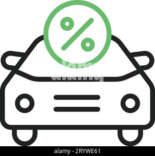 Car Loan icon vector image. Suitable for mobile application web application and print media. Stock Vector