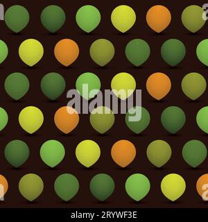 Abstract Seamless Background - Circles with drop shadows Stock Vector