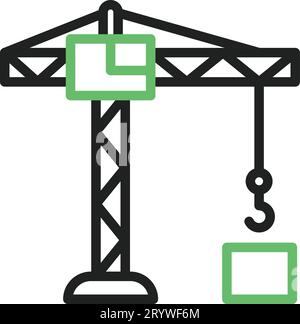 machinery crane icon vector outline illustration Stock Vector Image ...