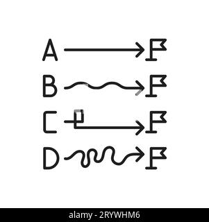 Planning icon. Project, goal, management and schedule symbol. Project progress, event organization or task planning thin line vector symbol, business strategy action reminder line pictogram or sign Stock Vector
