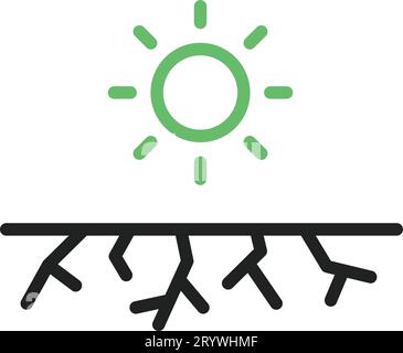 Drought icon vector image. Stock Vector