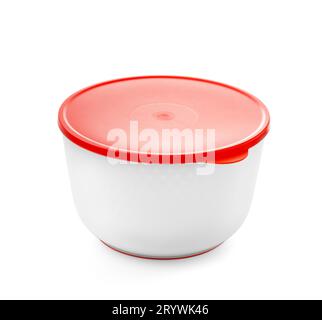 Nikolaev, Ukraine, July 30, 2023. Carousel dryer for greens, berries of a world brand Tupperware from eco plastic. Container with a sealed lid Stock Photo