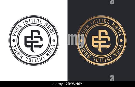 Streetwear Monogram FG or GF Initial Letter Text Logo Design Stock Vector