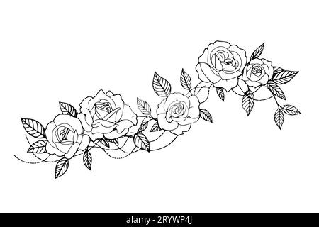 4,600+ Rose Border Outline Stock Illustrations, Royalty-Free Vector  Graphics & Clip Art - iStock