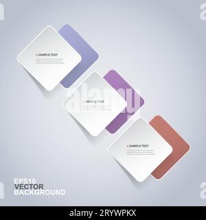 Minimal Paper Cut Infographics Design Stock Vector