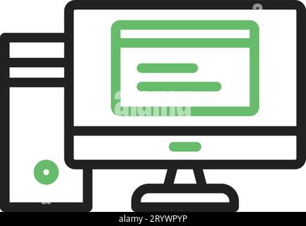 Desktop Computer icon vector image. Suitable for mobile application web application and print media. Stock Vector