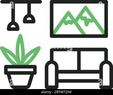 Home Decor icon vector image. Suitable for mobile application web application and print media. Stock Vector