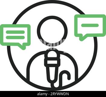 Journalist icon vector image. Suitable for mobile application web application and print media. Stock Vector