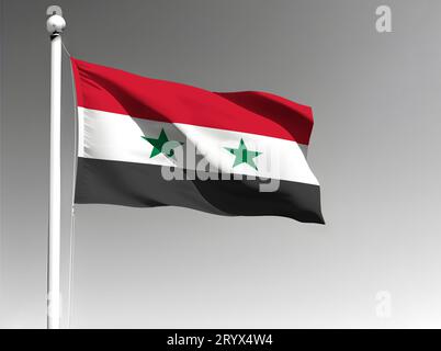 Syria flag - Fabric flag of Syria country, Background and wallpaper of  waving flag by textile Stock Photo - Alamy