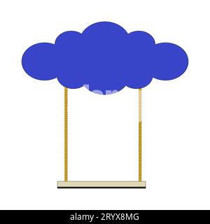 Hanging swing 2D linear cartoon object Stock Vector Image & Art - Alamy