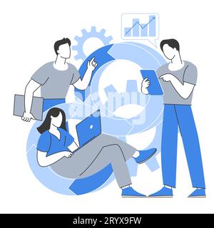 Devops, lifecycle services Stock Vector