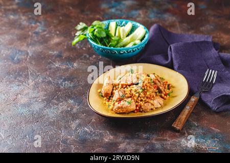 Cous Cous whit meat and vegetables Stock Photo