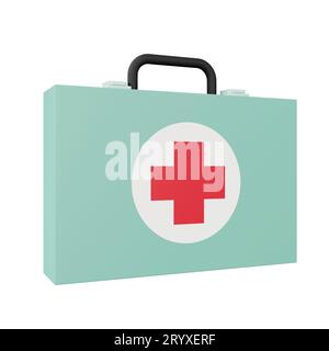 3d rendering of first-aid box Stock Photo