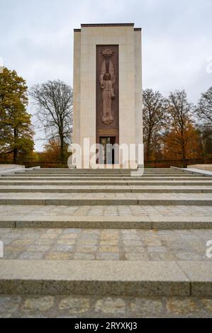 The Memorial Chapel of the Luxembourg American Cemetery and Memorial in Hamm, Luxembourg City, Luxembourg. Stock Photo