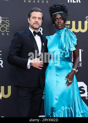 (FILE) Jodie Turner-Smith Files For Divorce From Joshua Jackson After 4 Years Of Marriage. The actress, represented by power lawyer Laura Wasser, filed in Los Angeles Superior Court on Monday, October 2, 2023. CENTURY CITY, LOS ANGELES, CALIFORNIA, USA - MARCH 13: Canadian actor Joshua Jackson and wife/British actress and model Jodie Turner-Smith arrive at the 27th Annual Critics' Choice Awards held at the Fairmont Century Plaza Hotel on March 13, 2022 in Century City, Los Angeles, California, United States. (Photo by Xavier Collin/Image Press Agency) Stock Photo