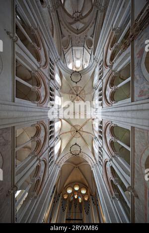 Limburg Cathedral of St. George, interior view looking up, Limburg an der Lahn, Germany, Europe Stock Photo