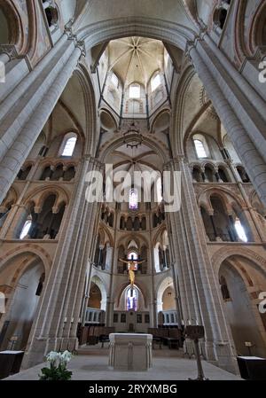 Limburg Cathedral of St. George, interior view with chancel, Limburg an der Lahn, Germany, Europe Stock Photo