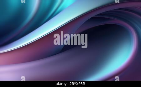 Smooth 3D curvy abstract background Stock Photo - Alamy