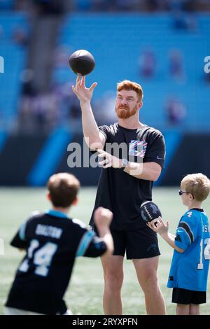 Carolina Panthers quarterback Andy Dalton passes =against the Detroit ...