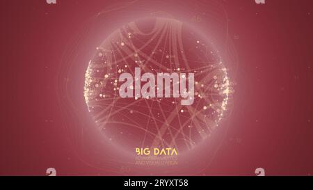 Big data visualization. Futuristic infographic. Information aesthetic design. Visual data complexity. Complex data threads graphic visualization Stock Vector