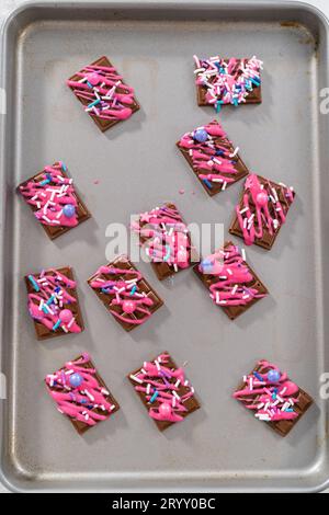 Chocolate strawberry cupcakes Stock Photo