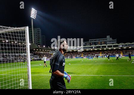 Antonio Adan during Liga Portugal Betclic 23/24 game between SC Farense and Sporting CP at Estadio de Sao Luis, Faro. (Maciej Rogowski) Stock Photo