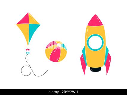 Set of toys vector concept Stock Vector