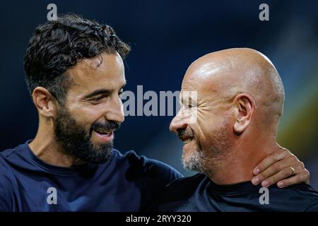 X during Liga Portugal Betclic 23/24 game between SC Farense and Sporting  CP at Estadio de Sao Luis, Faro. (Maciej Rogowski Stock Photo - Alamy