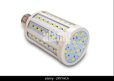 High angle view of studio led bulb corn lamp for photography. Stock Photo
