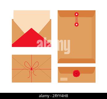 Set of envelopes vector concept Stock Vector