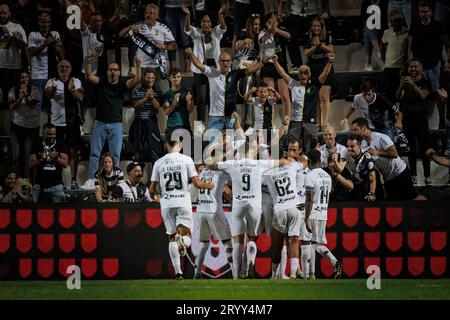 X during Liga Portugal Betclic 23/24 game between SC Farense and Sporting  CP at Estadio de Sao Luis, Faro. (Maciej Rogowski Stock Photo - Alamy