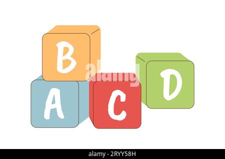 Toy colorful dices vector concept Stock Vector