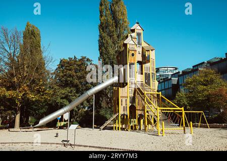 Children's Dinosaur Slide at Tapeley Park on the Coast at Instow