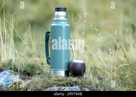 San Salvador de Jujuy, Argentina : 2023 June 10 : Typical Mate Stanley  Infusion taken in Argentina, Uruguay, Paraguay and Brazil accompanied by  the St Stock Photo - Alamy