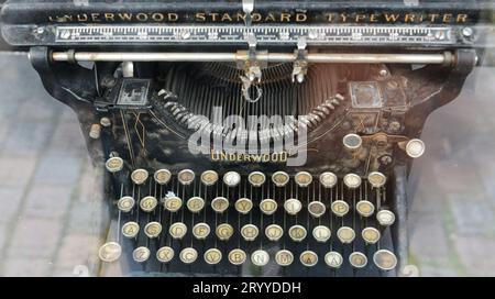 An old Underwood typewriter. Stock Photo