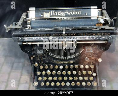 An old Underwood typewriter. Stock Photo