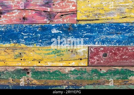 Old multicolour wooden background, perfect textured pattern. Stock Photo