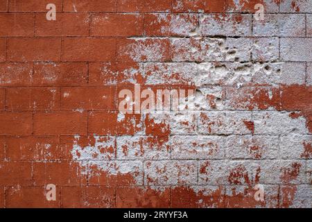 Grunge painted brick wall. Nice vintage textured background. Stock Photo