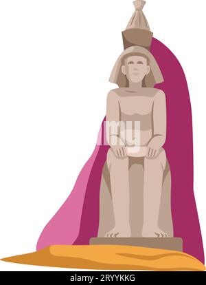 Ecotourism and Egyptian ancient antique landmarks Stock Vector