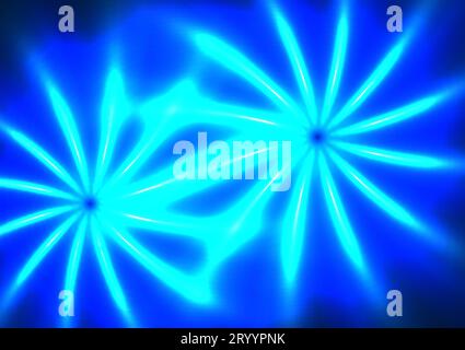 abstract blue flower background The gradation of dark to light shades and the use of curved geometric shapes are arranged together. Stock Vector