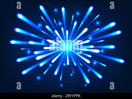 Technology connection for data transmission via high-speed internet network that covers the world. It is a modern innovation that corporate companies Stock Vector