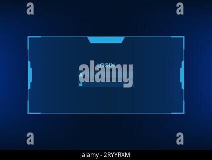 Technology background Login screen accesses the security technology of personal information by retrieving data from the Internet. Suitable for illustr Stock Vector