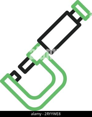 Micrometer icon vector image. Stock Vector