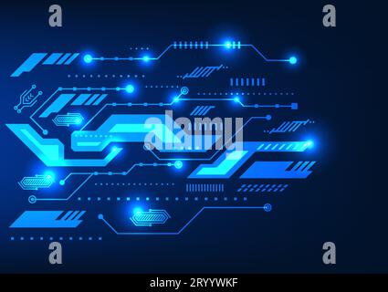 Digital circuit background Serves to control the flow of information efficiently. is modern technology in the network It's engineering science to help Stock Vector