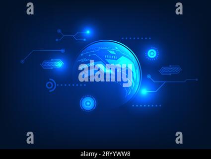 Technology circuit background It is in the sphere that controls the flow of information efficiently. It is a technology that is in electrical applianc Stock Vector