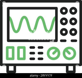 Oscilloscope icon vector image. Suitable for mobile application web application and print media. Stock Vector