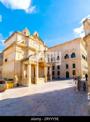 Valletta Malta The Roman Catholic Church of St Catherine of Alexandria or St Catherine of Italy Stock Photo