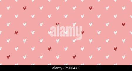 Tiny hearts cute pink print. Romantic gentle seamless pattern for packaging, paper, textile, fabric and design. Endless love background Stock Vector
